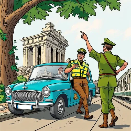 Cartoon Illustration - Hergé Style