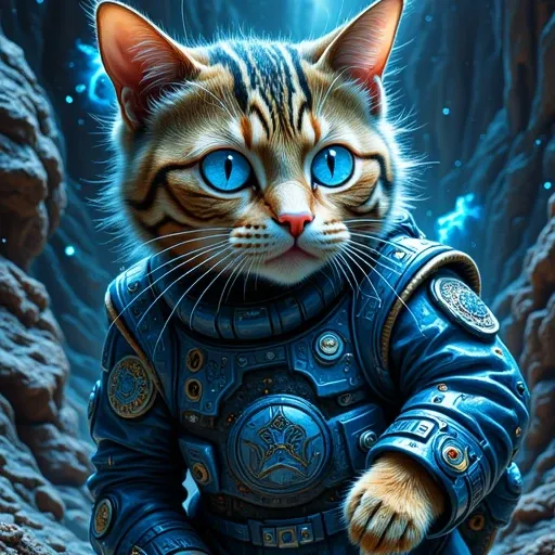 whiskers, tiger, science fiction, blue eyes
