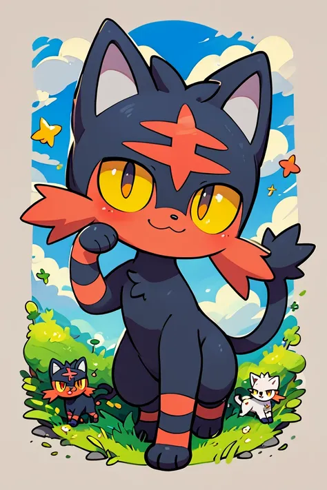 Litten: Fire Kitten Pokemon | ニャビー (Pokedex #0725) [Pony]