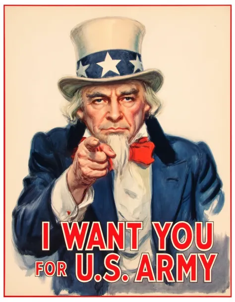 American Propaganda Painting - James Montgomery Flagg Style_rel_260420