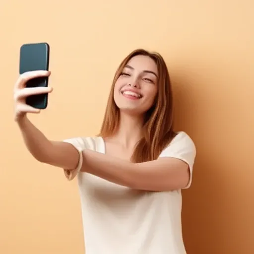 HMS woman using her phone