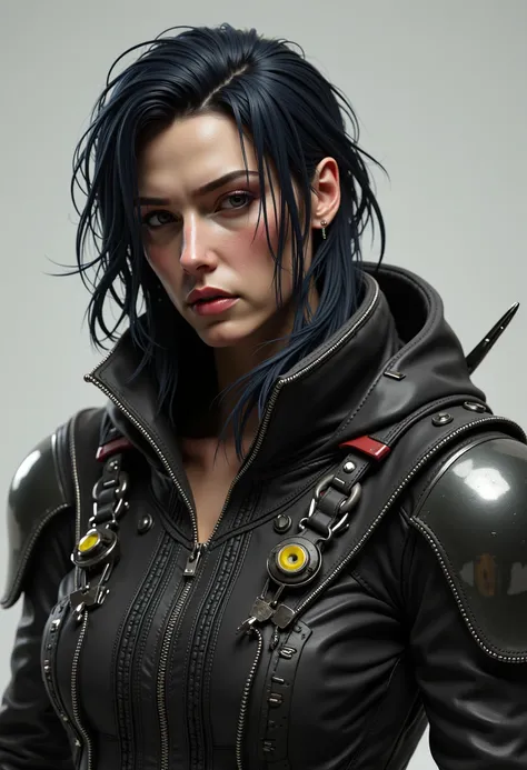 Robot cyborg. Cyberpunk 2077 character design. Photorealistic.