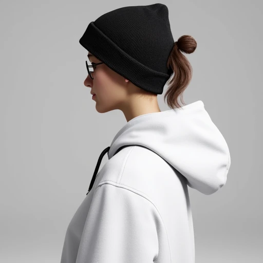 white hoodie, hood, black headwear, short hair, round eyewear, profile, chest hair, ponytail, double bun