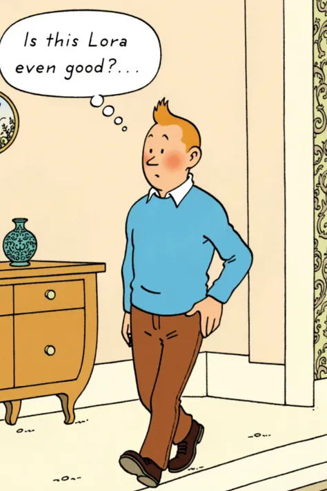 Tintin comic style