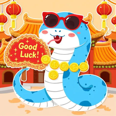 【Year of the Snake Spring Festival】 Vector Cute Little Snake IP Vector Illustration