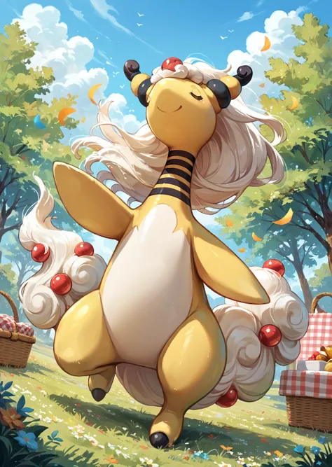 Mega Ampharos (Feral, Anthro) [Pony, Illustrious]