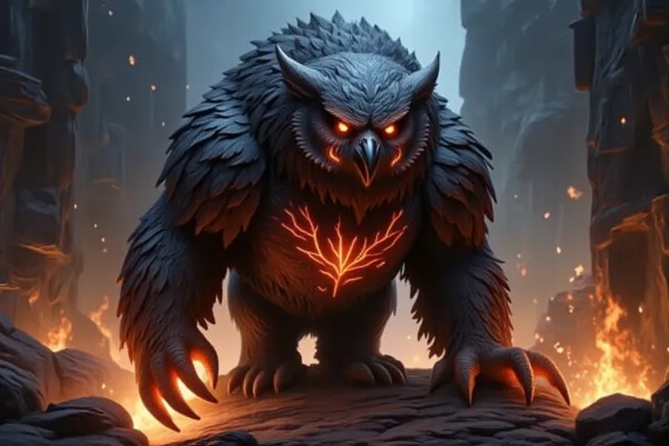 Magic creatures: Owlbears! Flux