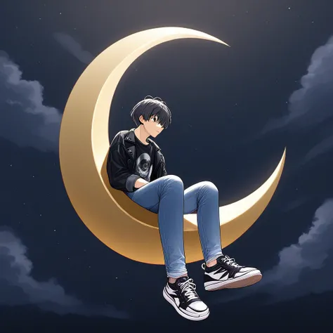 Sitting on Crescent Moon