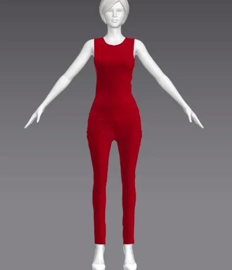 Reference 3-D model pose