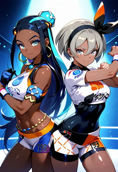 Nessa & Bea: Galar Gyaru | ルリナ x サイトウ  (Pokemon) [Illustrious]