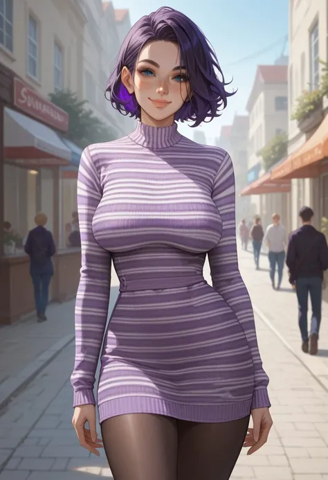 Striped sweater dress - by IkariRH