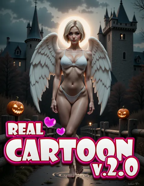 Real cartoon 3d woman