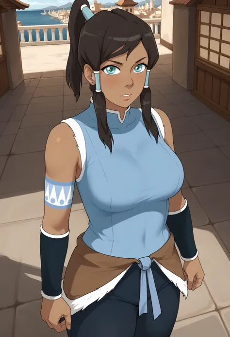 Korra, current incarnation of the Avatar, (The Legend of Korra, Four Elements Trainer), LoRA, PonyXL