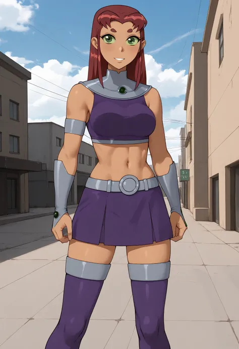 Starfire, Princess Koriand'r, alien princess of Tamaran, (Teen Titans, 18titans), LoRA, PonyXL