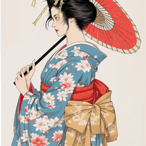 CTAI- kimono art painting