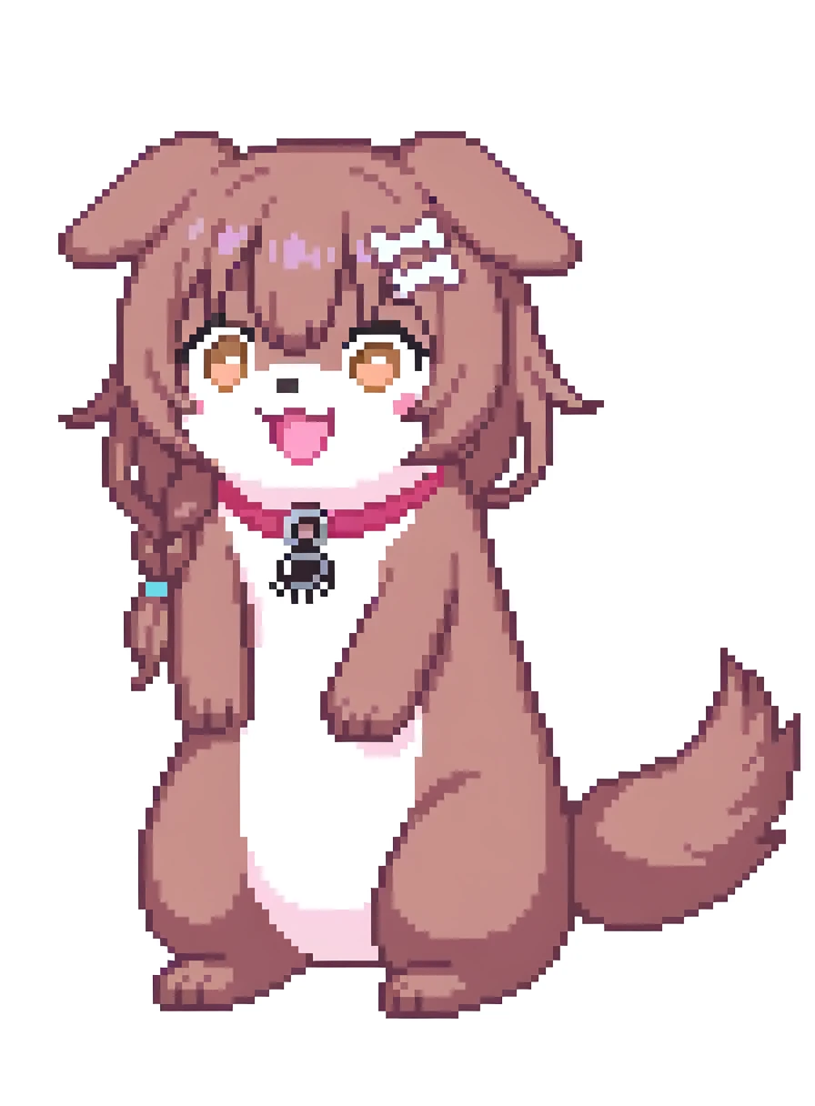 masterpiece, best quality,
matanonki, kedama milk,
(animalization:1.2),
inugami korone 
:D
1girl, solo, full body, white background, 
 <lora:pixel_base_model:1> <lora:choutenchan:0.5>  <lora:sb_pixel-000004:0.7><lora:ponntaitachi-000010:1>