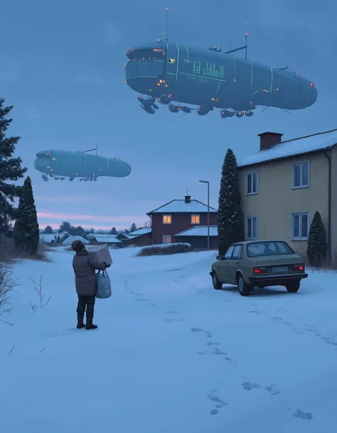 Rural Sci-fi - Digital Painting - Simon Stålenhag Style