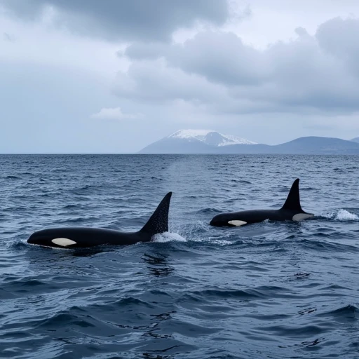 Orcas at Sea