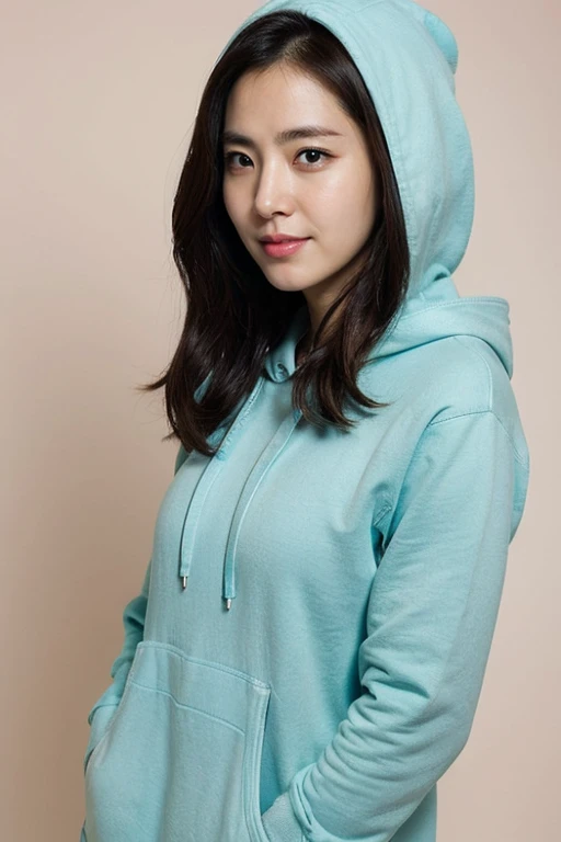 masterpiece, best quality, ultra-detailed, ultra high res, (photorealistic:1.4), raw photo, (realistic:0.2), 8k HDR, realistic cool temperature lighting, 1girl, (asian:0.2), solo, asymmetrical hair, indoor, (simple pastel background:1.2), bokeh, (detailed ...