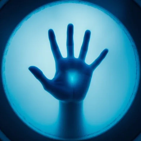 Hyperrealistic art of  <lora:Cryonics style v1:0.9>
Cryonics a hand is shown through a frosty window, movie themed, sharp, detailed background, epic cinematic photography, artistic style, dramatic light style, cinematic color style, Kodak 35mm film style, ...