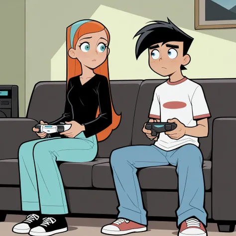 Danny with Jazz (Danny Phantom) pony/illust