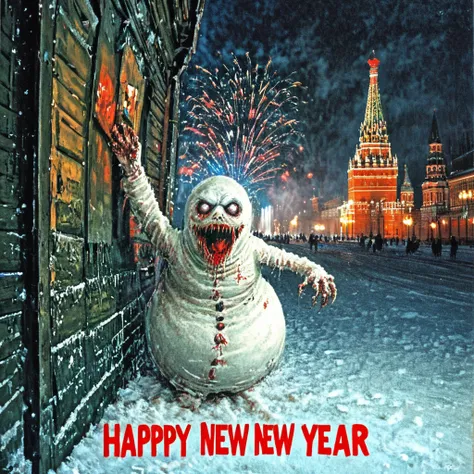 Horror Snowman Happy New Year! [SDXL]