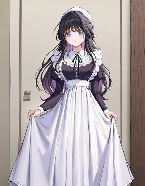 1girl, waguri kaoruko, kaoru hana wa rin to saku <lora:na_waguri_kaoruko_r32:1.0> ((maid dress)), solo, (masterpiece), best quality, amazing quality, very aesthetic, absurdres, newest, artist: jademoon <lora:animagine_fixhand_v1:1.1>