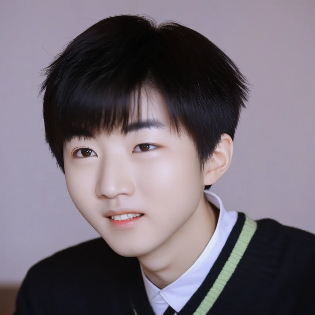 short hair, black hair, brown eyes, chinese, 1boy, east asian, solo, solo focus