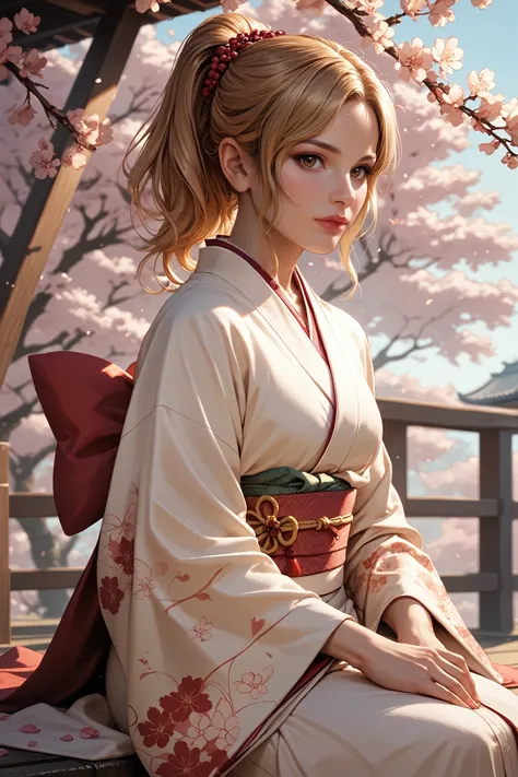 score_9, score_8_up, score_7_up, score_6_up
<lora:QuarryEmma:0.9>
QuarryEmma, 1girl, blonde hair, hazel eyes, long hair, ponytail, looking at viewer, in a traditional kimono, surrounded by cherry blossoms, sitting