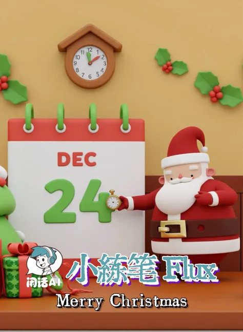 Little Practice Flux - 3D Clay Christmas Style