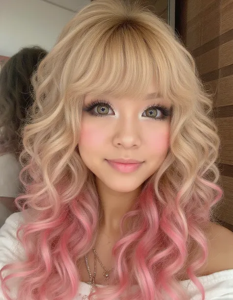 <lora:Female_Archeotypes_-_Japanese_Gyaru:1>photo of gyaru woman with heavy tan and fancy hair-do, heavy white eye-liner make-up