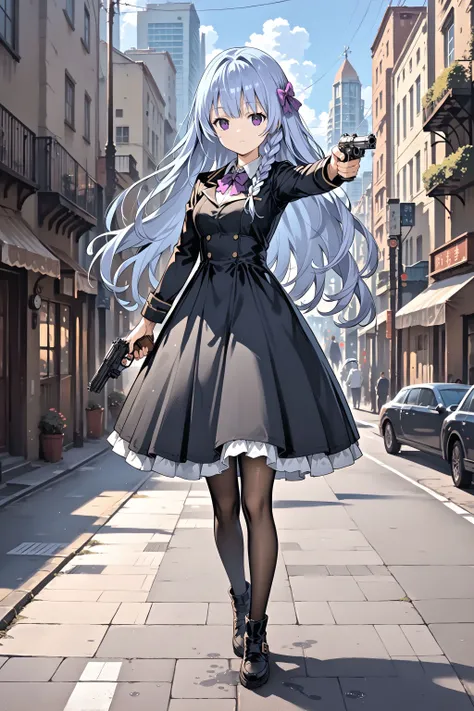 score_max, (score_9, score_8_up, score_7_up:1.2), score_6_up, official art, source_anime,
, masterpiece, absurdres, high detail, 8k,
after rain, city, street, steampunk,
holding gun, handgun, aiming at viewer, expressionless, looking at viewer,
pixel art, ...