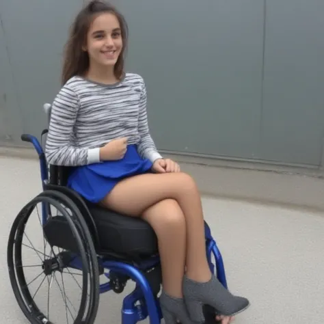 Wheelchair legs crossed