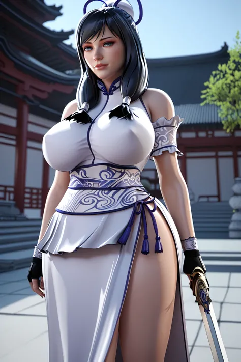 score_9, score_8_up, score_7_up, masterpiece, high quality, extreme detail, absurdres, (detailed skin texture) BREAK, render, 3d
<lora:Sword Empress Seo Yu-RanPonyLora:0.7> seoyuran, long hair, swept bangs, hair bun, hair ribbon, hair tubes, china dress, b...