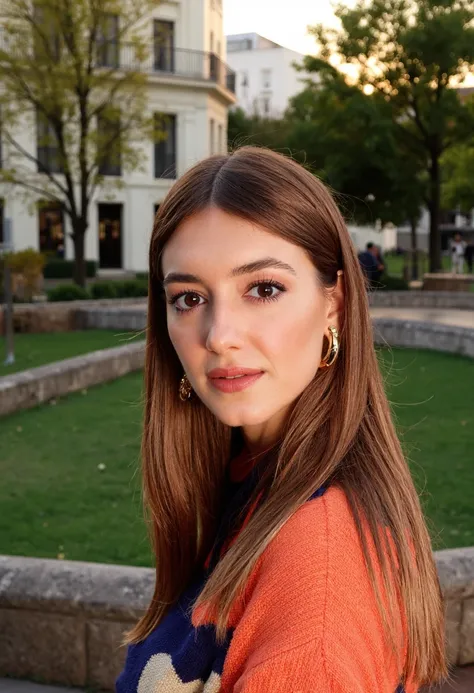 {    "T5": "A high-quality photo of Daisy Edgar-Jones, seated on a bench in a small park in Brussels. The medium to use is photography. Specify the type of camera to use a high-end DSLR camera, such as a Canon EOS 5D Mark IV, with a wide-angle lens (24-70m...