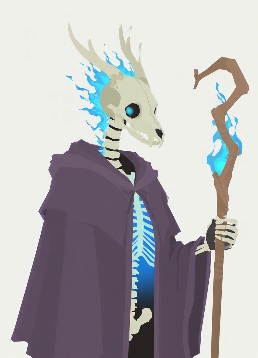 masterpiece, best quality, amazing quality, very aesthetic, absurdres
<lora:SketchGoblin:1> sketchgoblin,  upper body portrait, skeleton warlock in long dark robes, skull head, detailed, blue flames, tattered robes, holding staff,