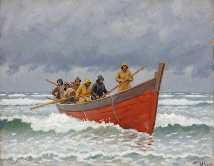 Skagen oil painting - Micheal Ancher Style