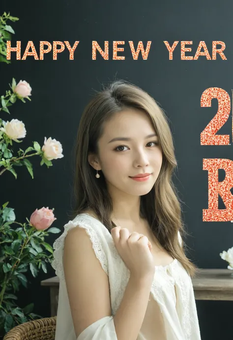 1girl, happy new year, 2025,