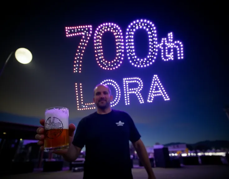 700th LORA : Drones Light Show - Flux1.D