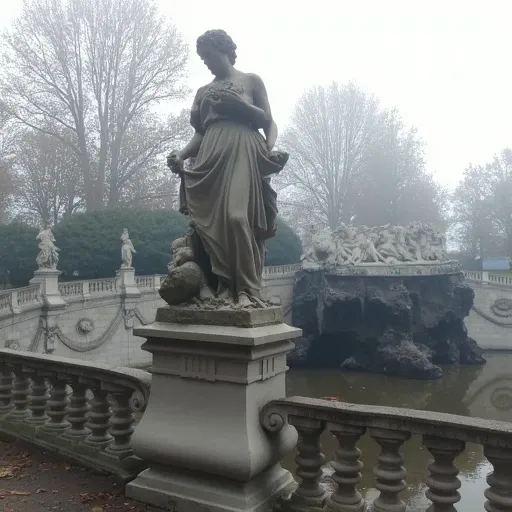 The 12 Months Fountain at Valentino Park in Turin, Italy