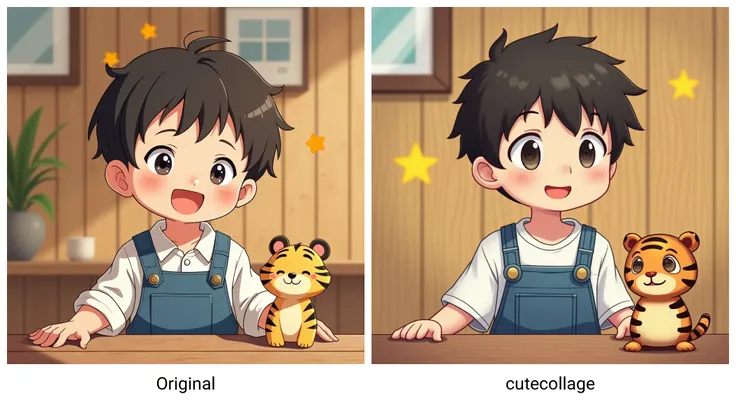 [flux] cutecollage soft blur and crayon texture