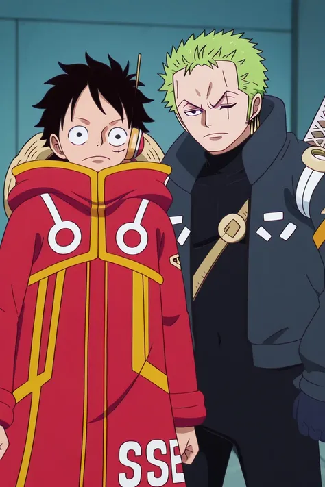 Monkey D. Luffy & Roronoa Zoro / Egghead Outfit - One Piece - (Illustrious) [Comission]