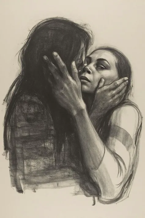 Käthe Kollwitz Lithography/Charcoal Style: Love, Suffering and Depair