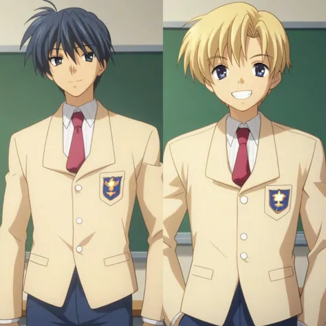 Tomoya Okazaki & Youhei Sunohara from Clannad