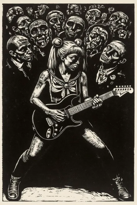 Käthe Kollwitz Woodcut Print Style: Danse Macabre