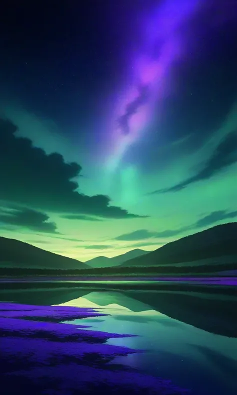 Black, Purple and Green
