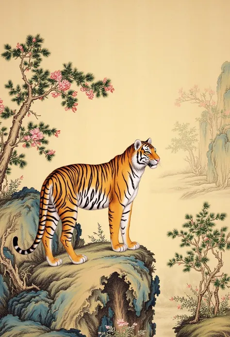 Lang Shining(Giuseppe Castiglione) chinese silk painting style