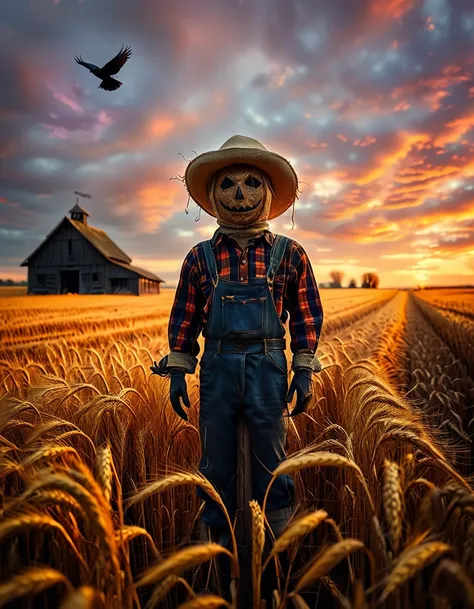 wheat field at dusk background