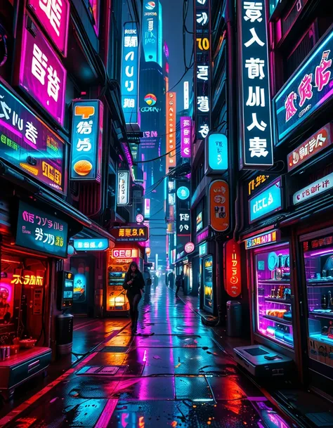 cyberpunk street background