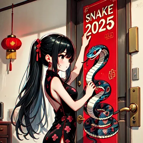 girl like snake year spring couplets